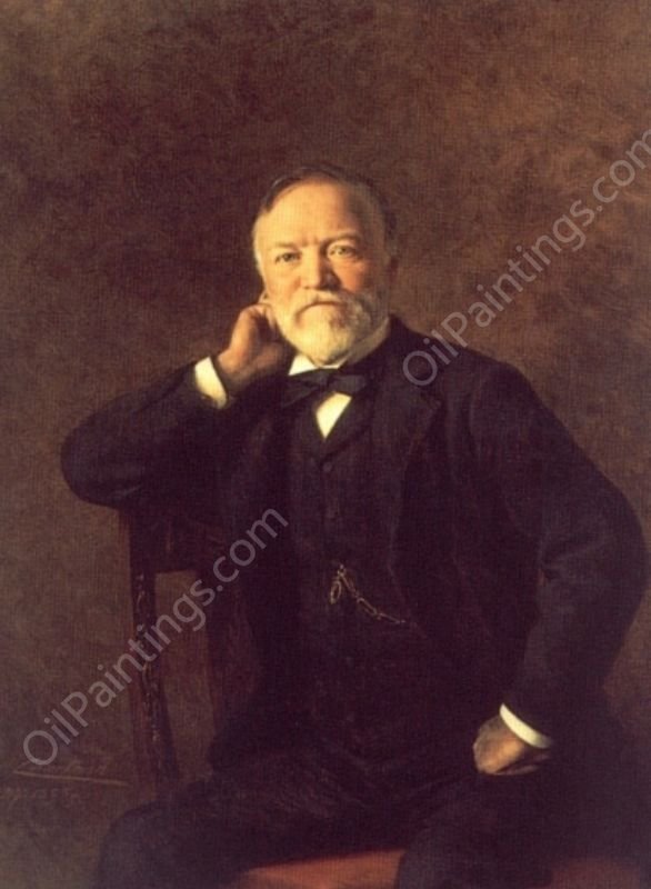 Portrait of Andrew Carnegie by Theobald Chartran - Hand-Painted Oil Painting Reproduction