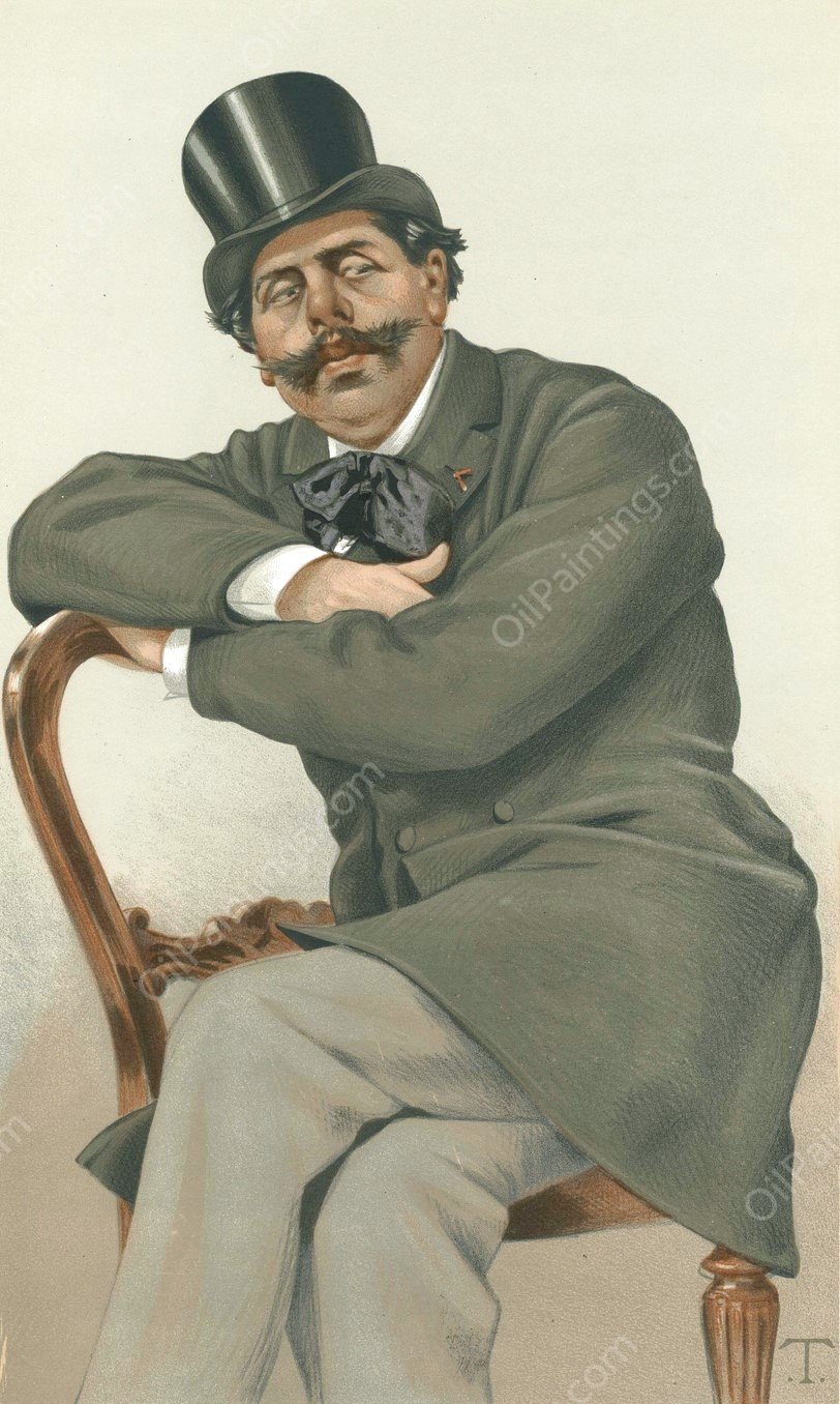 Sports, Miscellaneous; Duelling; 'A French Duellist', Mr. Paul de Granier de Cassagnac, December 6, 1879  by Theobald Chartran - Hand-Painted Oil Painting Reproduction