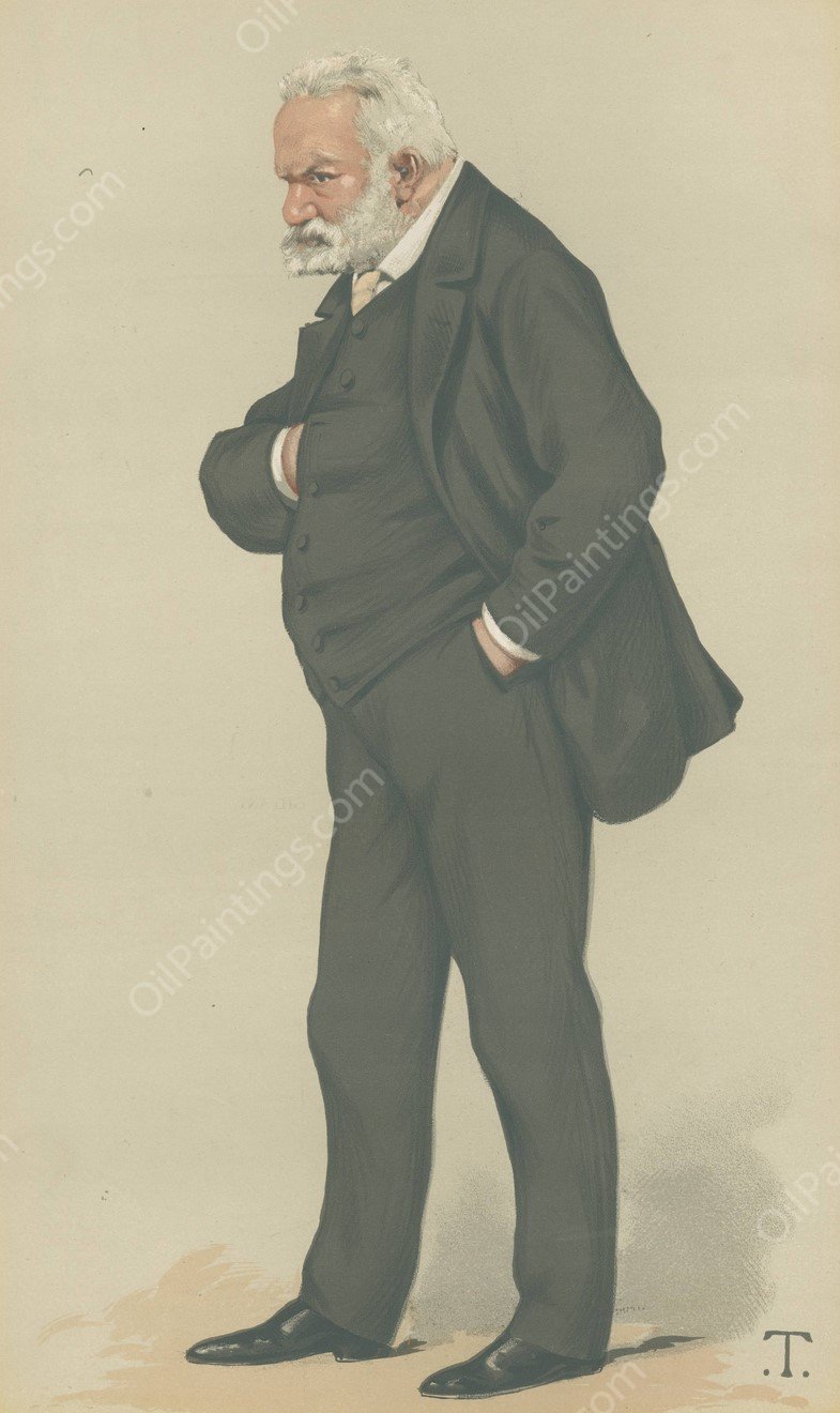 Vanity Fair; Literary; 'A French Poet', Victor Hugo, September 20, 1879  by Theobald Chartran - Hand-Painted Oil Painting Reproduction