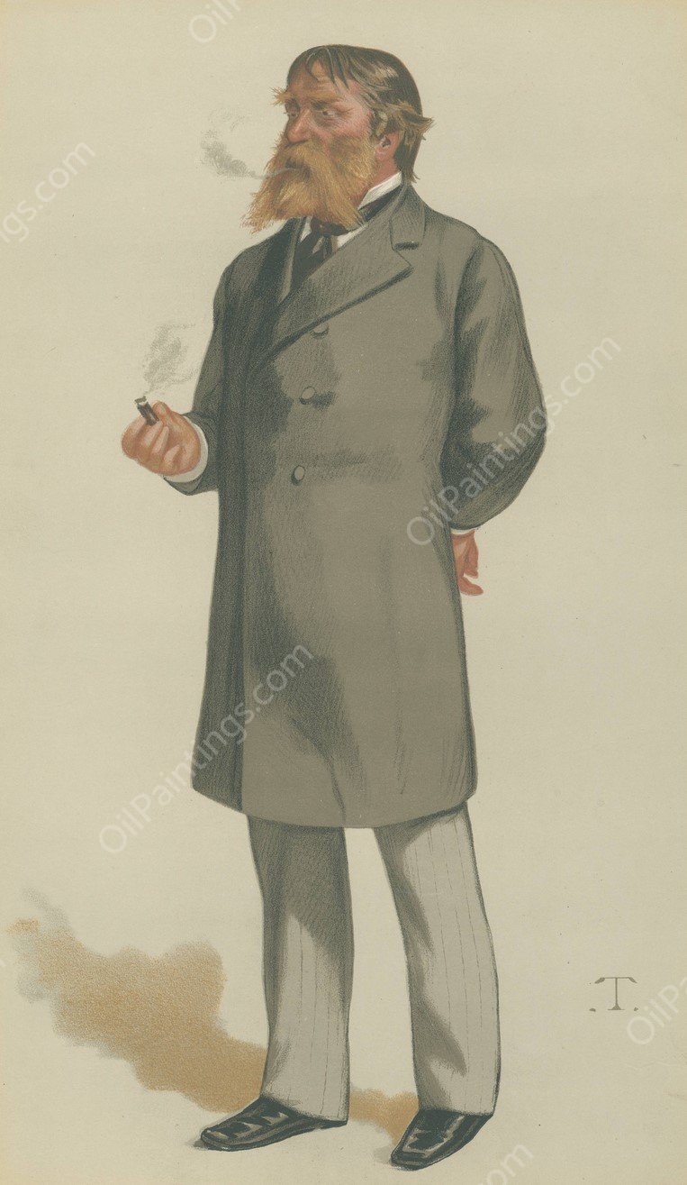 Vanity Fair; Literary; 'Hosea Beglow', James Russell Lowell, August 21, 1880  by Theobald Chartran - Hand-Painted Oil Painting Reproduction