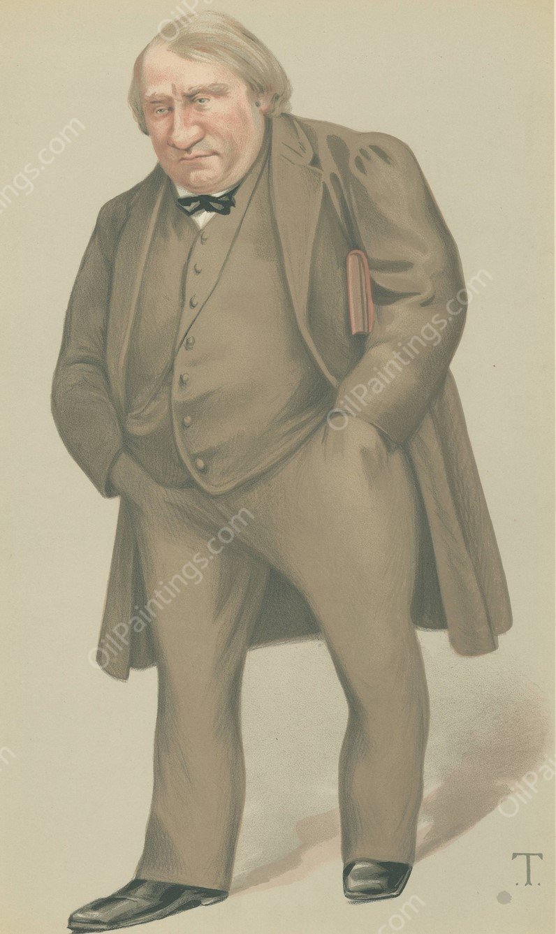 Vanity Fair; Literary; 'La Vie De Jesus', Joseph Ernest Renan, February 22, 1879  by Theobald Chartran - Hand-Painted Oil Painting Reproduction