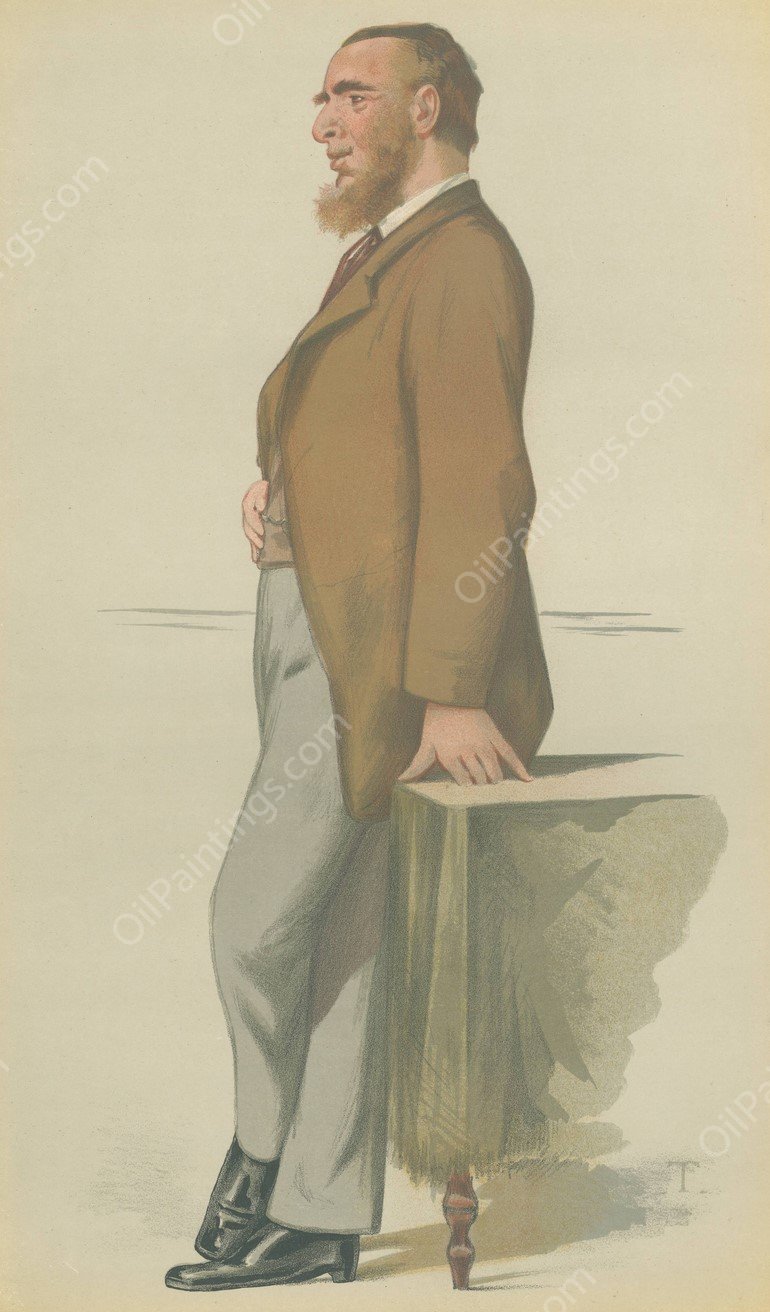 Vanity Fair; Politicians; 'Proper Self-Sufficiency', Mr. Leonard Henry Courtney, September 25, 1880  by Theobald Chartran - Hand-Painted Oil Painting Reproduction