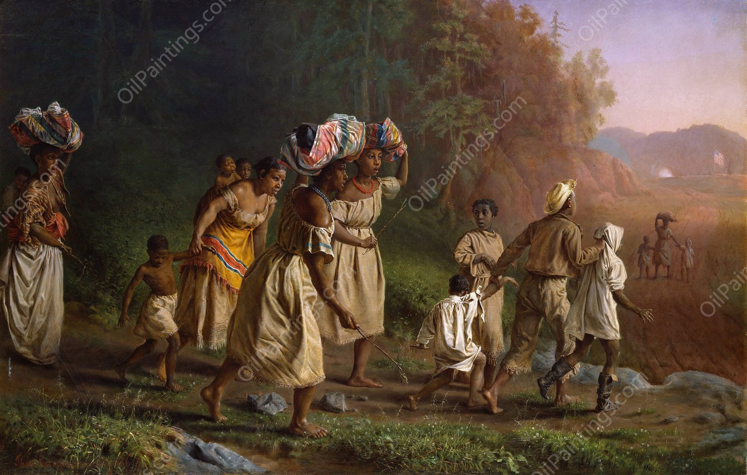 On to Liberty  by Theodor Kaufmann - Hand-Painted Oil Painting Reproduction