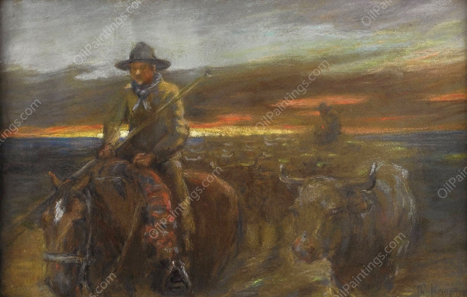 Untitled by Theodor Kaufmann - Hand-Painted Oil Painting Reproduction