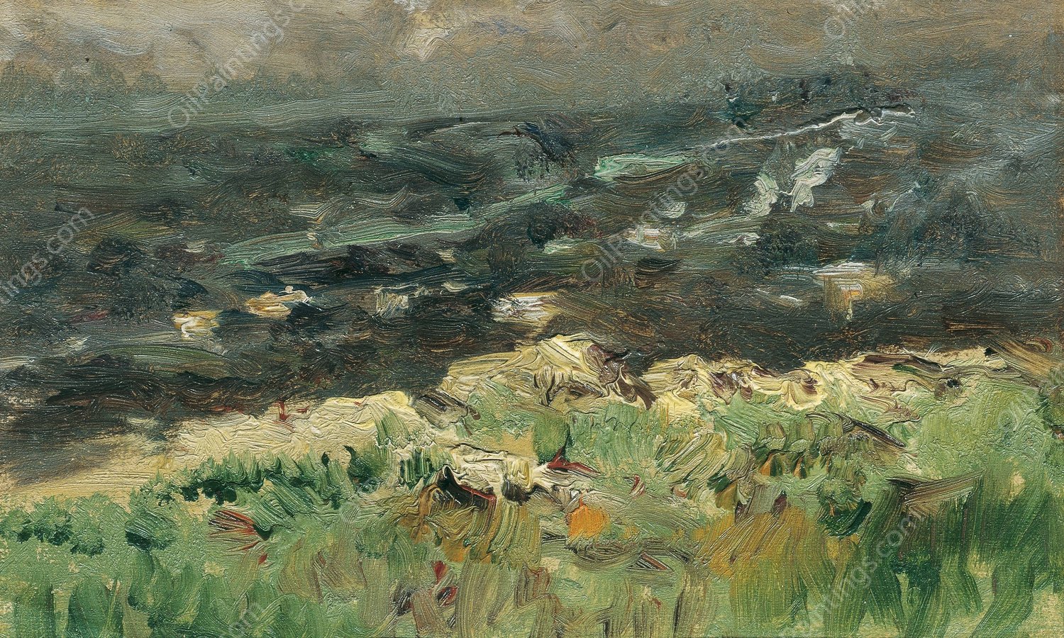 Am Meeresstrand  by Theodor Von Hormann - Hand-Painted Oil Painting Reproduction