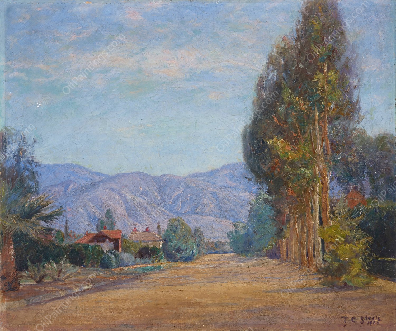 Hills Near Redlands, California  by Theodore Clement Steele - Hand-Painted Oil Painting Reproduction