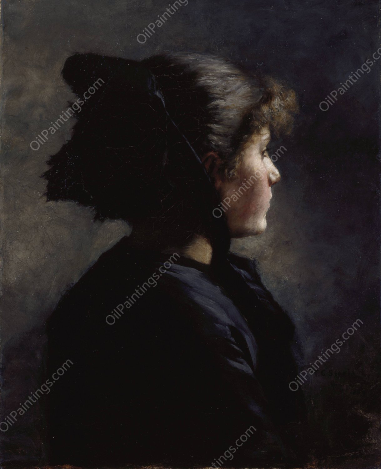 Munich Girl  by Theodore Clement Steele - Hand-Painted Oil Painting Reproduction