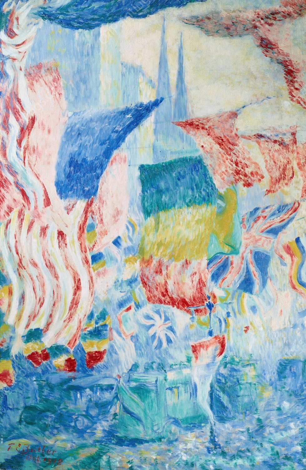 Flags  by Theodore Earl Butler - Hand-Painted Oil Painting Reproduction