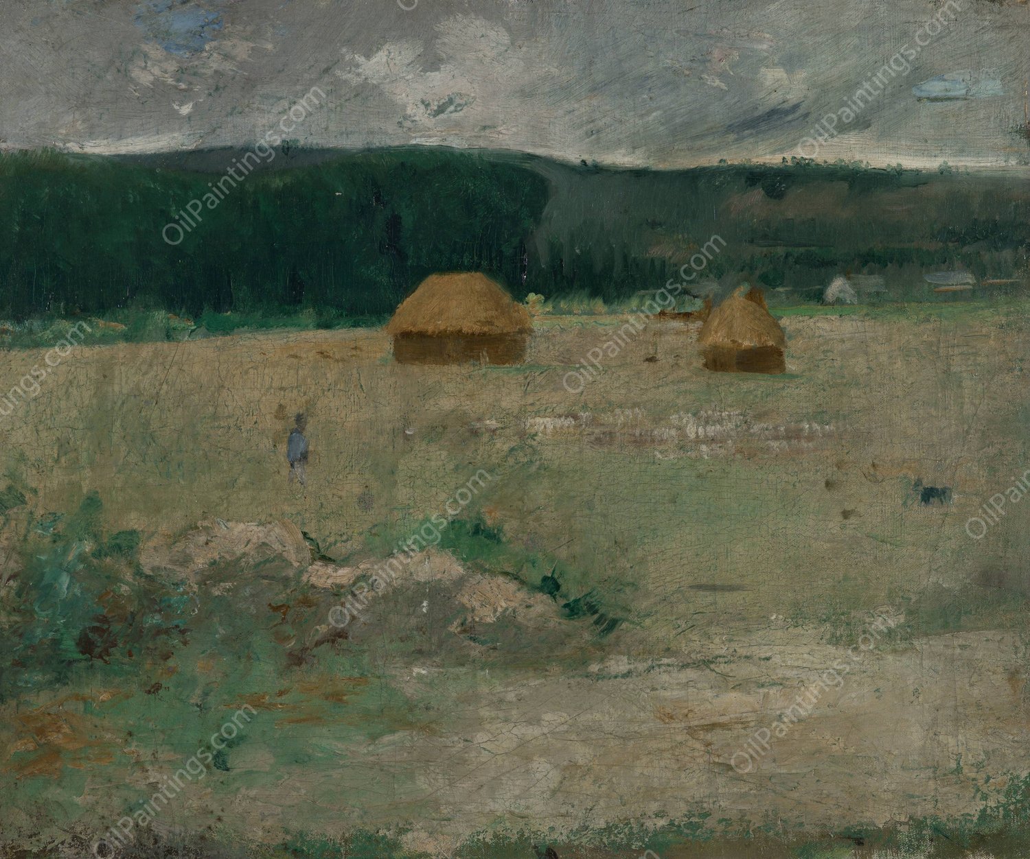 Giverny Farm by Theodore Wendel - Hand-Painted Oil Painting Reproduction