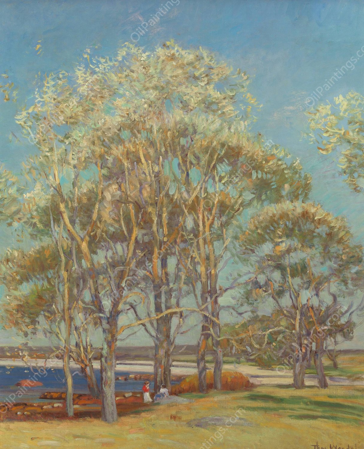 Ipswich, Marshes  by Theodore Wendel - Hand-Painted Oil Painting Reproduction