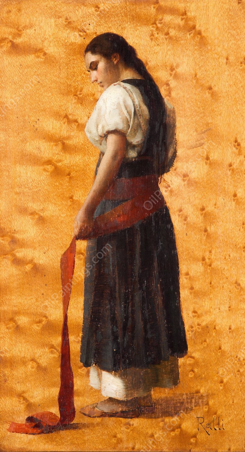 La ceinture by Theodoros Ralli - Hand-Painted Oil Painting Reproduction