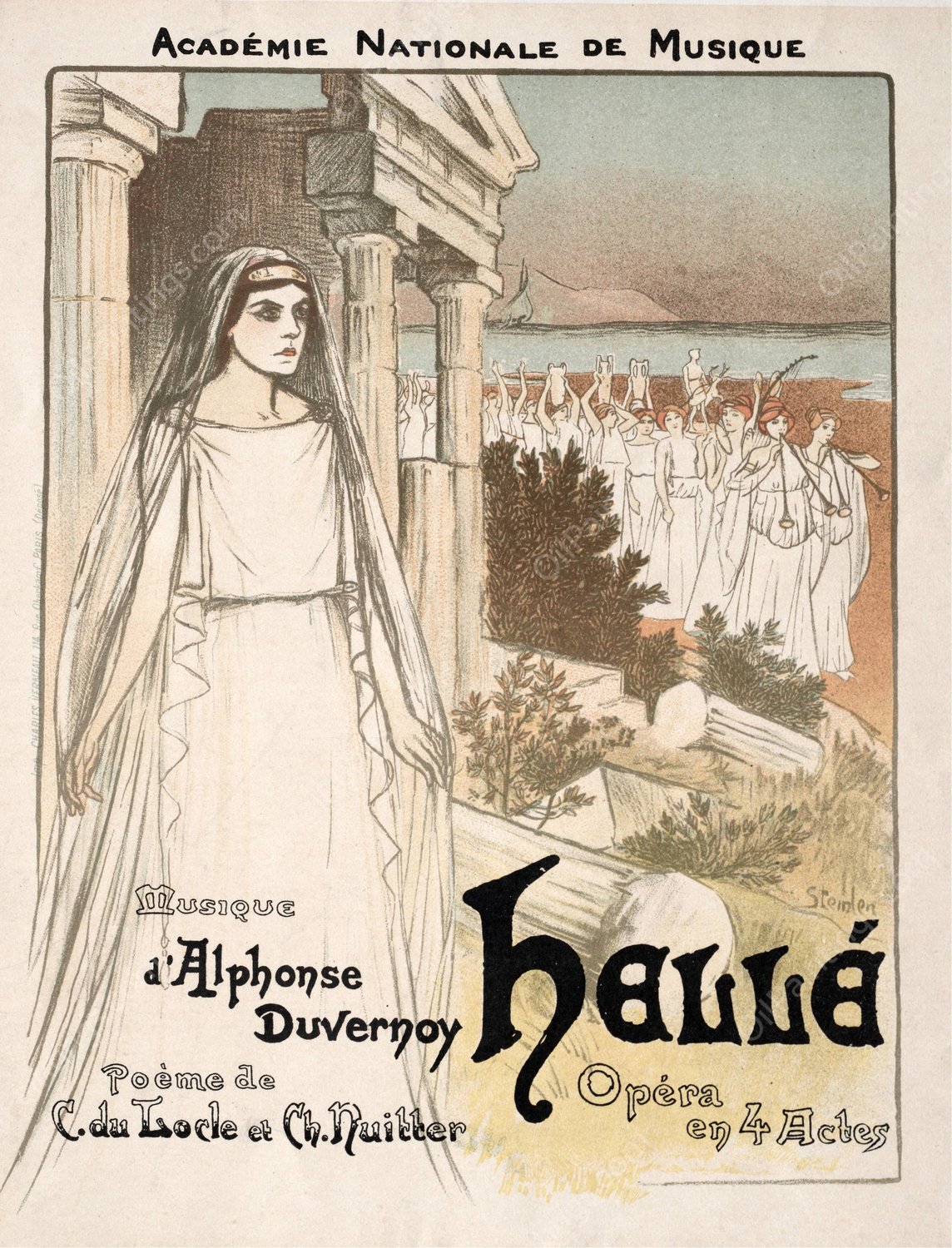 Helle - Opera En 4 Actes  by Theophile Alexandre Steinlen - Hand-Painted Oil Painting Reproduction