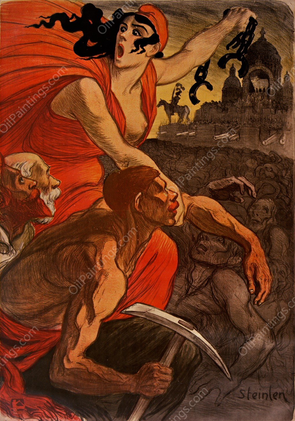 Le Petit Sou, journal de defense sociale  by Theophile Alexandre Steinlen - Hand-Painted Oil Painting Reproduction