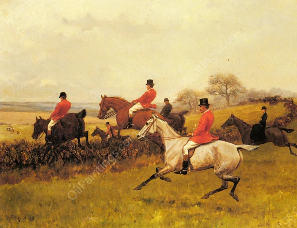 Over The Hedge by Thomas Blinks - Hand-Painted Oil Painting Reproduction