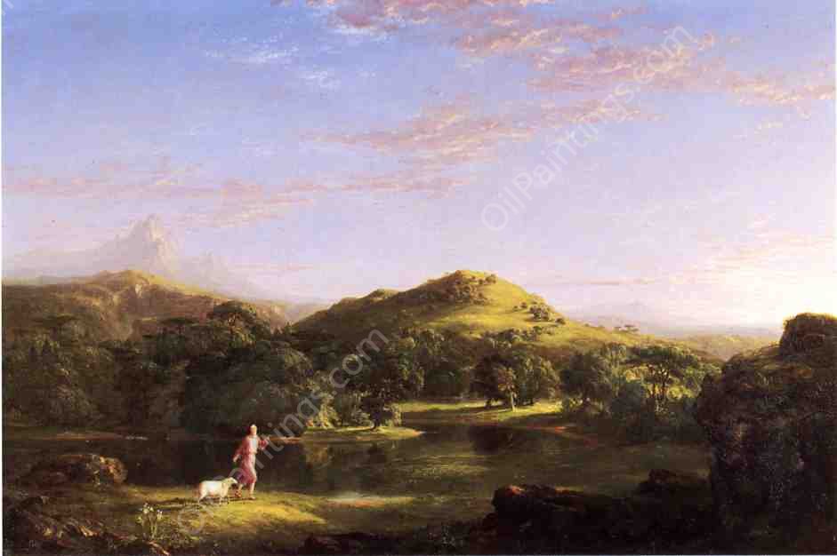The Good Shepherd by Thomas Cole - Hand-Painted Oil Painting Reproduction