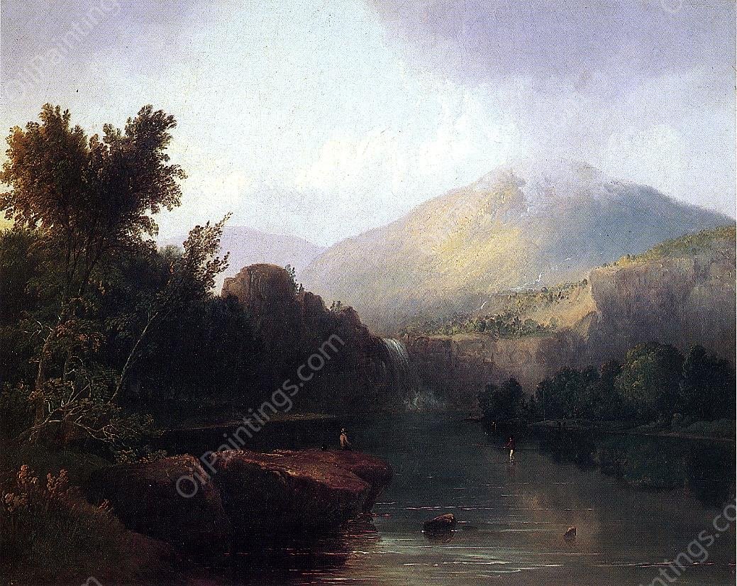 A Lake in the White Mountains by Thomas Doughty - Hand-Painted Oil Painting Reproduction