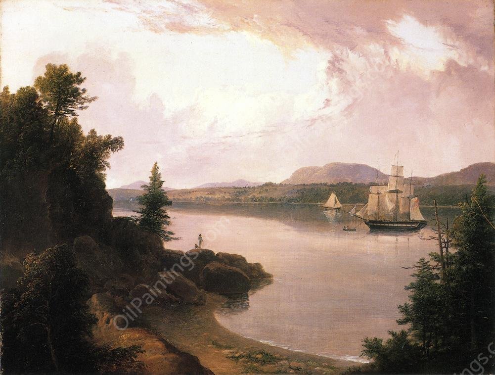 View on the St. Croix River near Robbinston by Thomas Doughty - Hand-Painted Oil Painting Reproduction