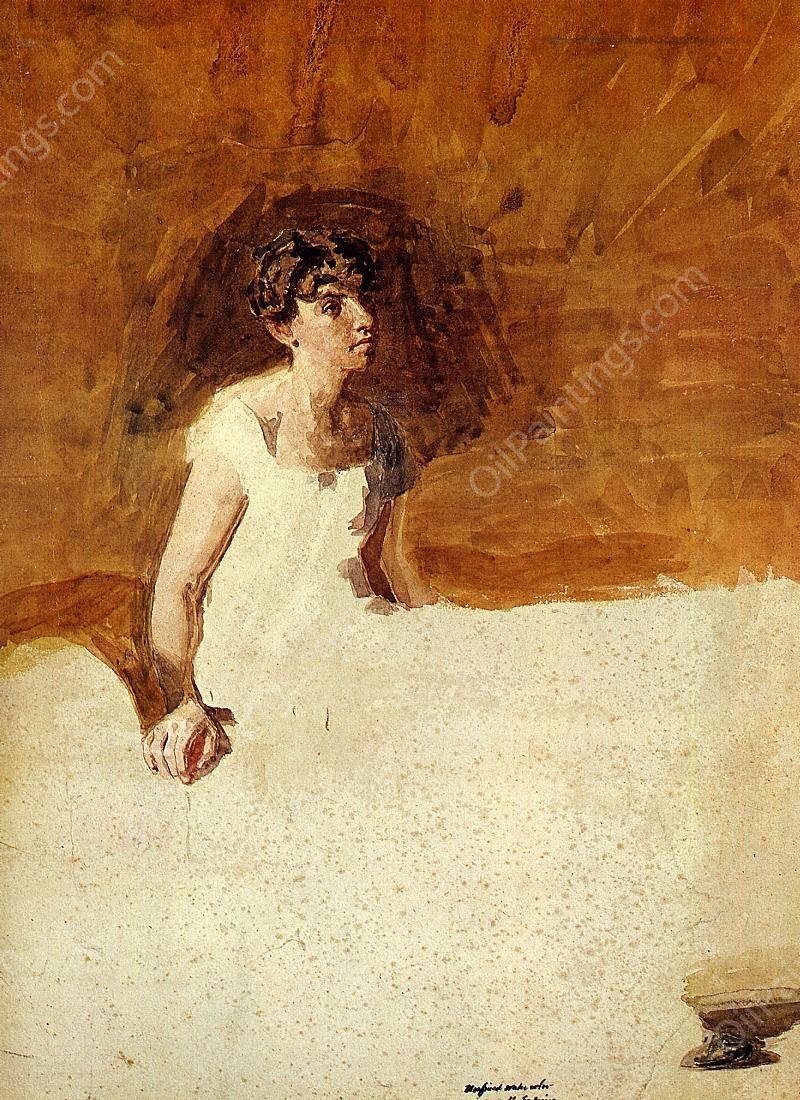 In the Studio Unfinished  by Thomas Eakins - Hand-Painted Oil Painting Reproduction