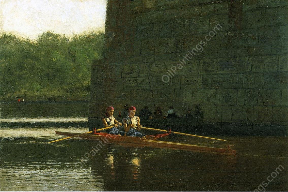 The Oarsmen also known as The Schreiber Brothers by Thomas Eakins - Hand-Painted Oil Painting Reproduction