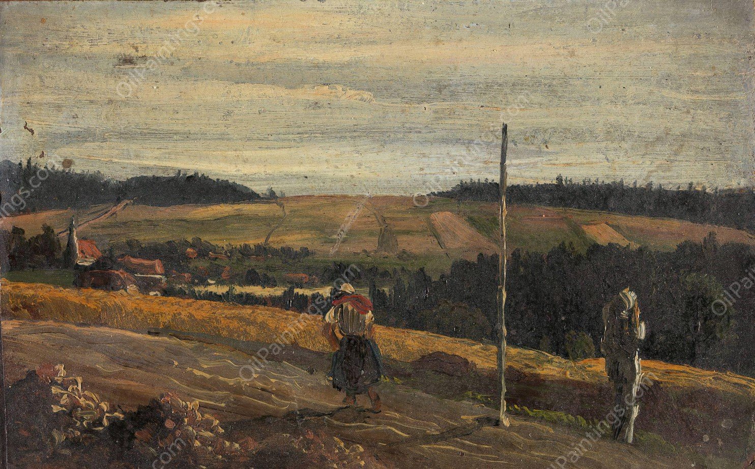 Lansdscapestudy by Thomas Fearnley - Hand-Painted Oil Painting Reproduction