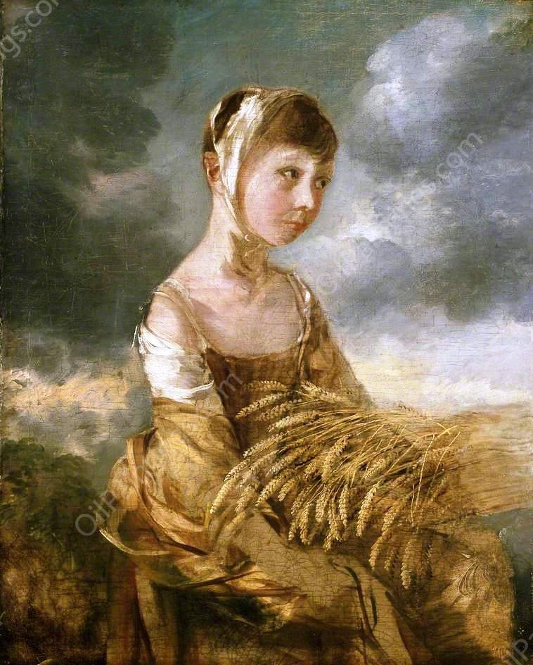 Margaret Gainsborough Gleaning by Thomas Gainsborough - Hand-Painted Oil Painting Reproduction