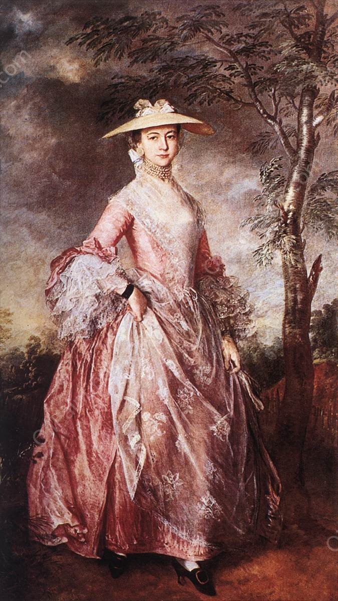 Mary, Countess of Howe by Thomas Gainsborough - Hand-Painted Oil Painting Reproduction