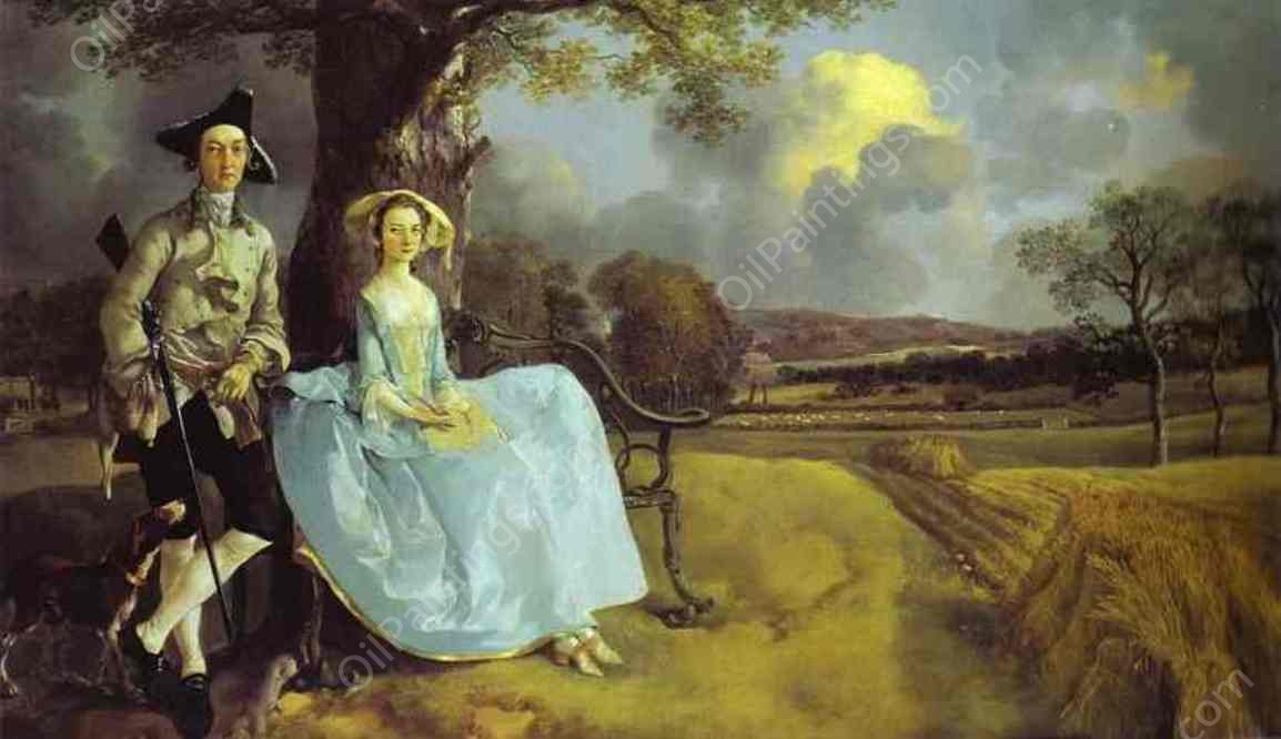 Robert Andrews and His Wife Frances by Thomas Gainsborough - Hand-Painted Oil Painting Reproduction