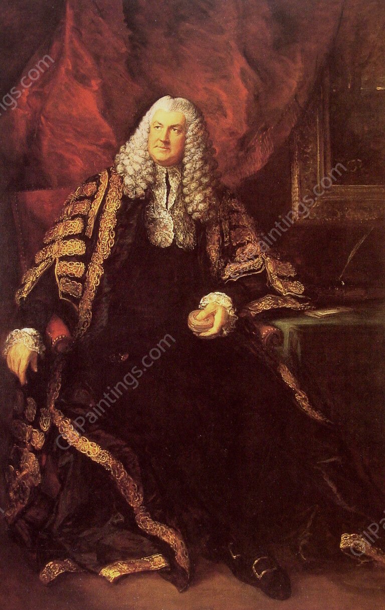 The Honourable Charles Wolfran Cornwall by Thomas Gainsborough - Hand-Painted Oil Painting Reproduction