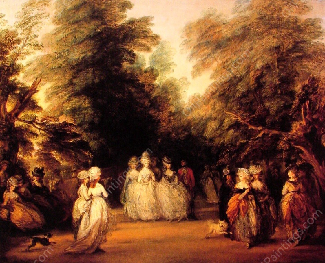 The Mall by Thomas Gainsborough - Hand-Painted Oil Painting Reproduction