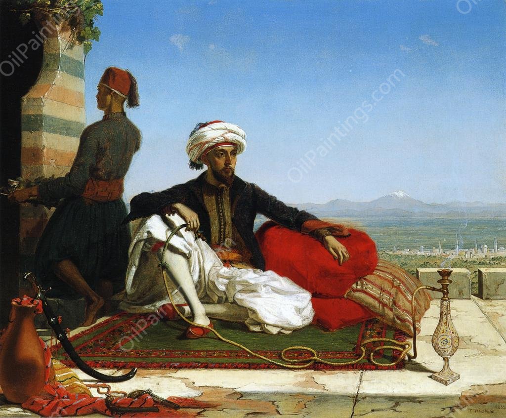 Portrait of Bayard Taylor by Thomas Hicks - Hand-Painted Oil Painting Reproduction