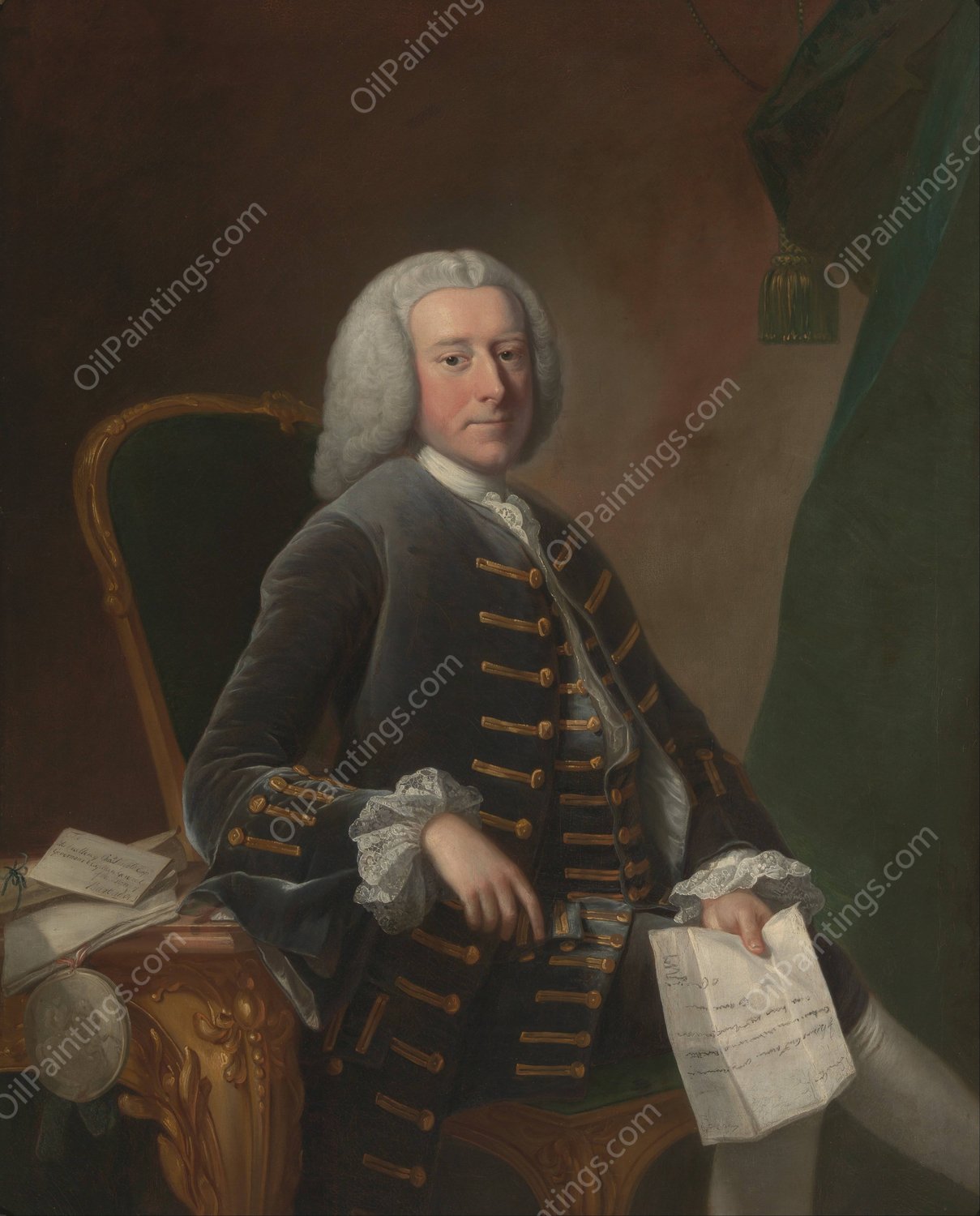 Charles Pinfold by Thomas Hudson - Hand-Painted Oil Painting Reproduction