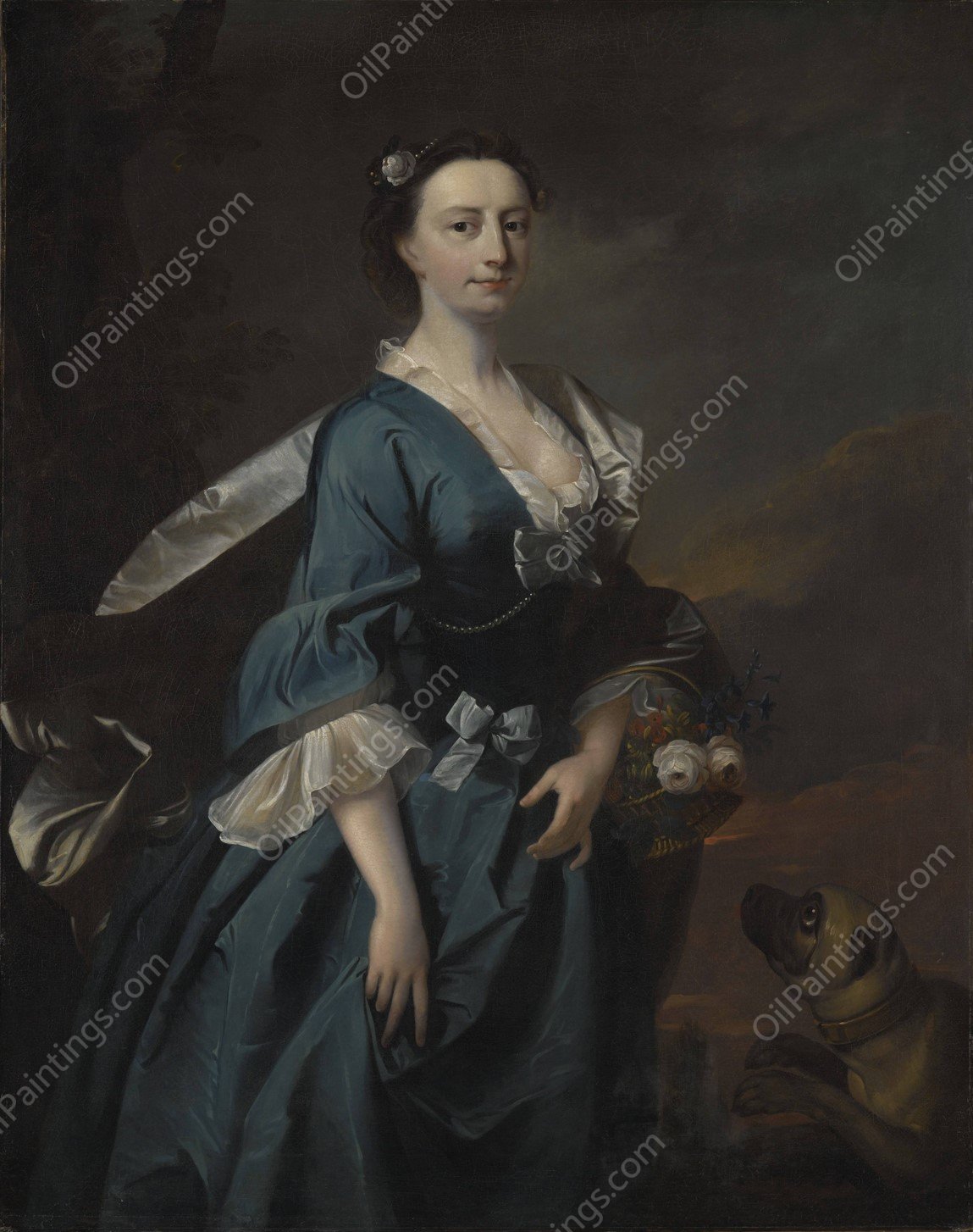 Mrs. John Wendt by Thomas Hudson - Hand-Painted Oil Painting Reproduction