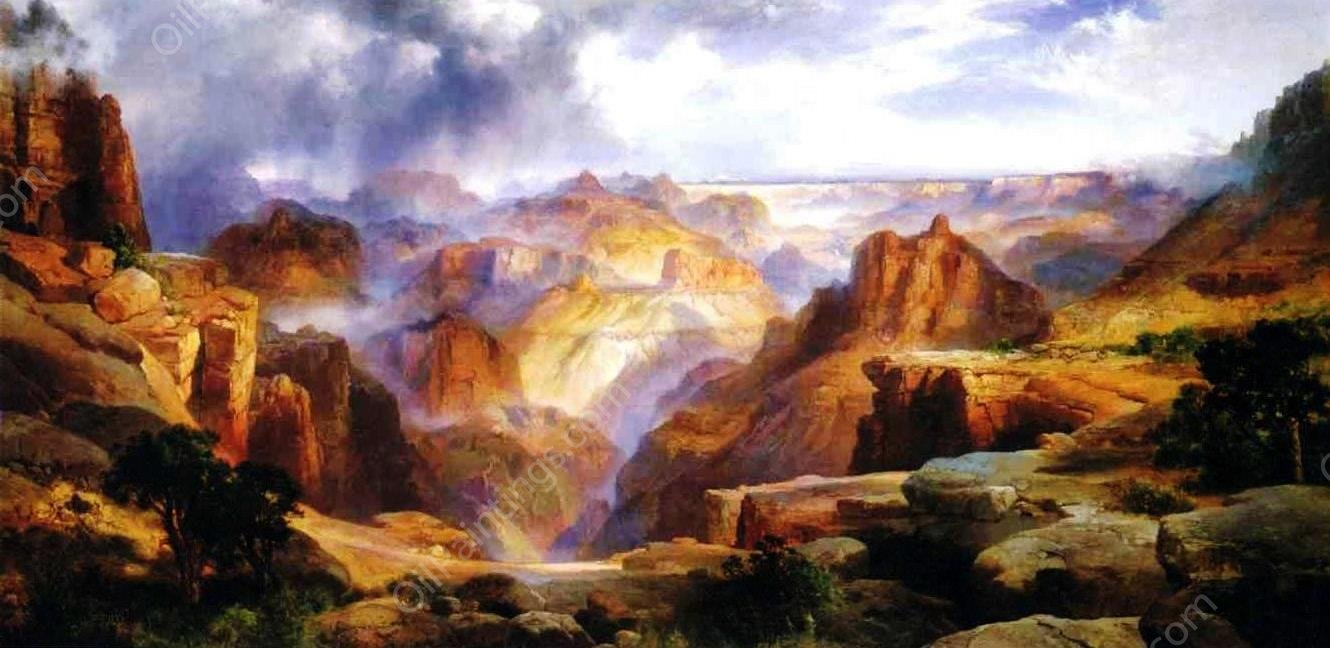 Grand Canyon by Thomas Moran - Hand-Painted Oil Painting Reproduction
