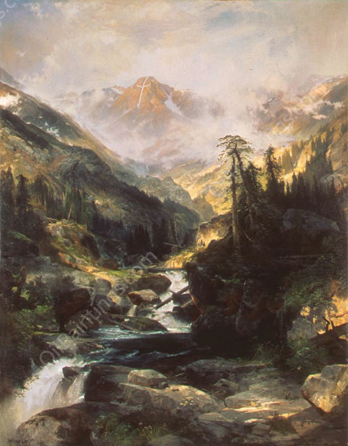 Mountain of the Holy Cross by Thomas Moran - Hand-Painted Oil Painting Reproduction