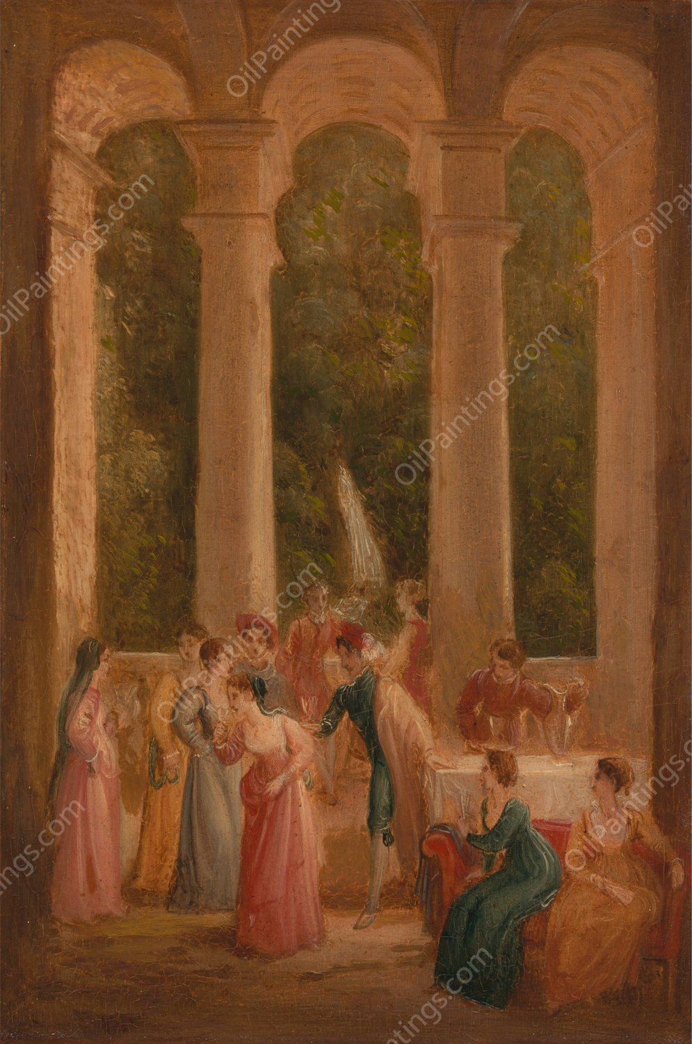 The Dance  by Thomas Stothard - Hand-Painted Oil Painting Reproduction