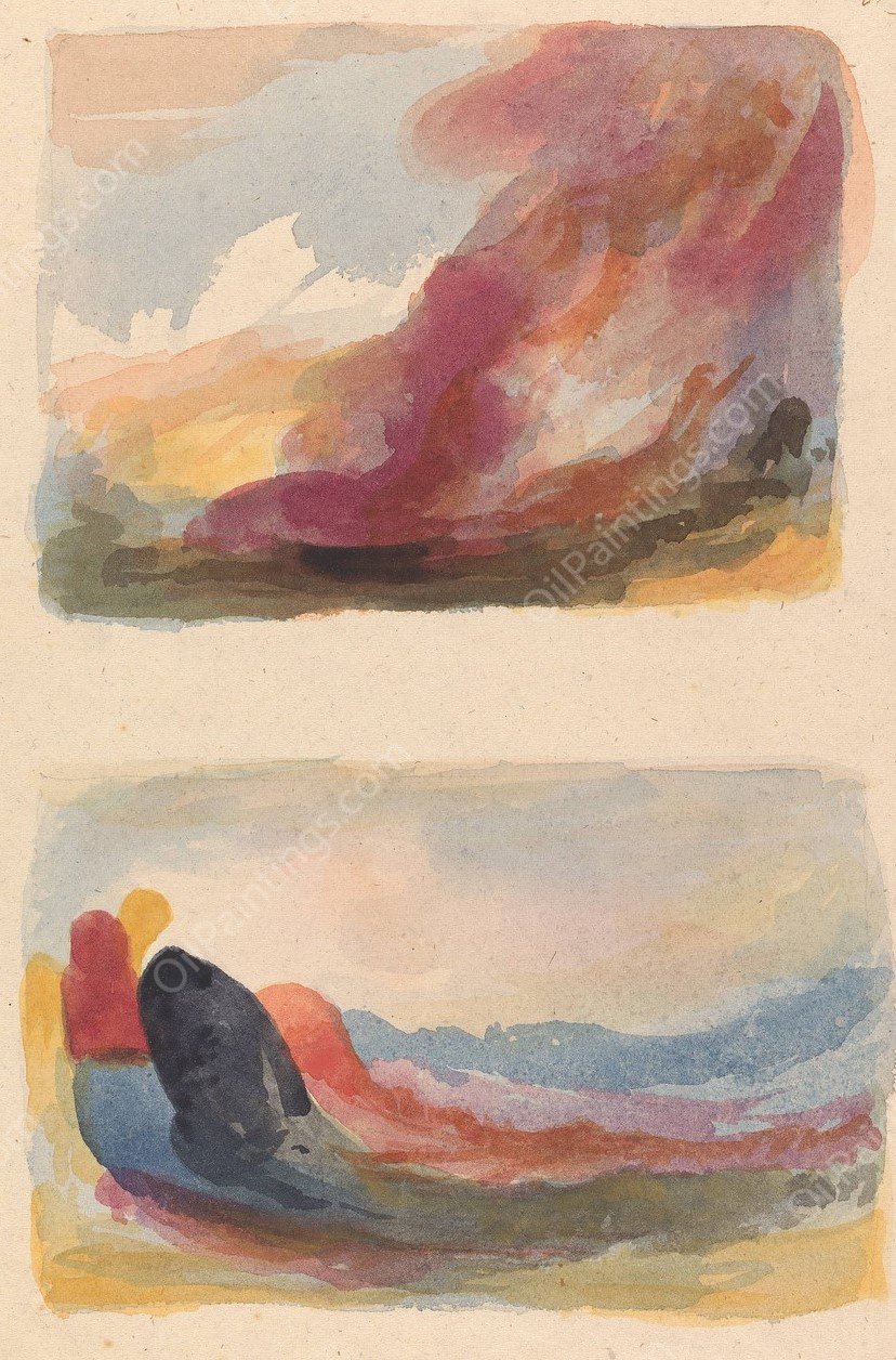 Landscape - Color Wash, Titian  by Thomas Sully - Hand-Painted Oil Painting Reproduction