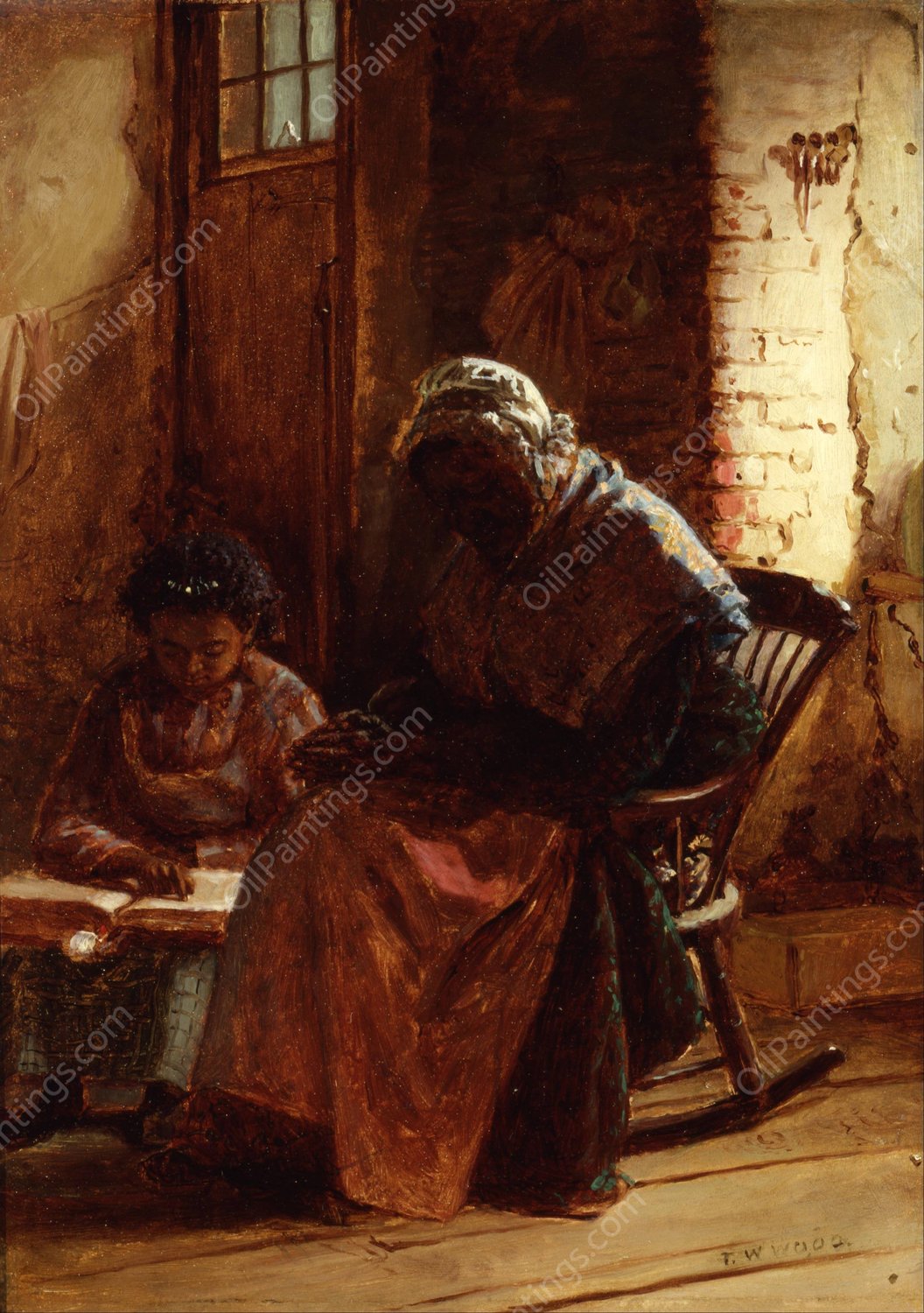 Sunday Morning by Thomas Waterman Wood - Hand-Painted Oil Painting Reproduction