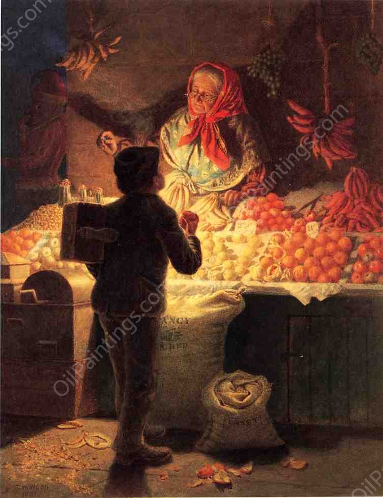 The Doubtful Coin by Thomas Waterman Wood - Hand-Painted Oil Painting Reproduction