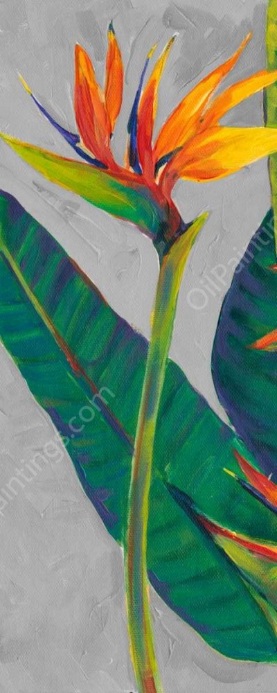 Bird of Paradise Triptych I by Tim O'Toole - Hand-Painted Oil Painting Reproduction