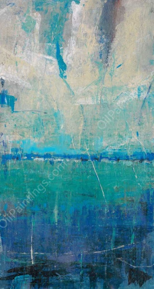 Blue Movement II by Tim O'Toole - Hand-Painted Oil Painting Reproduction