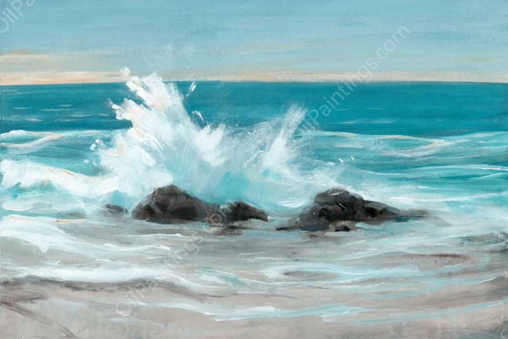 Crashing Wave II by Tim O'Toole - Hand-Painted Oil Painting Reproduction