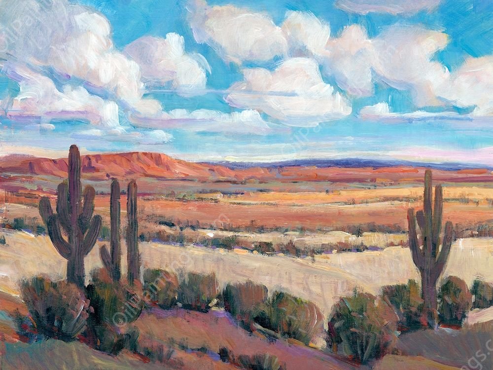Desert Heat I by Tim O'Toole - Hand-Painted Oil Painting Reproduction