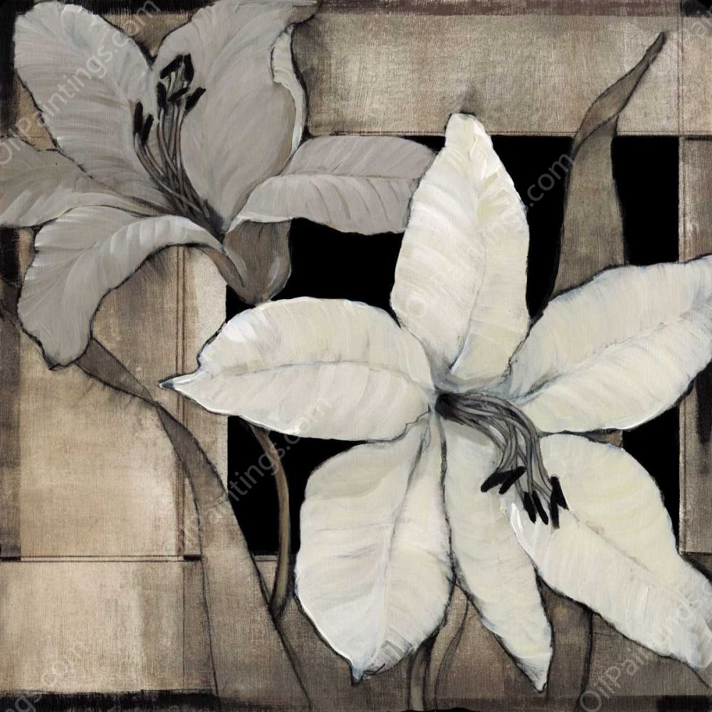 Dramatic Lily Grid II by Tim O'Toole - Hand-Painted Oil Painting Reproduction