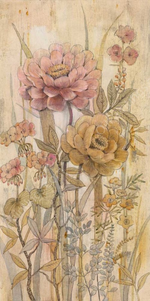 Floral Chinoiserie II by Tim O'Toole - Hand-Painted Oil Painting Reproduction
