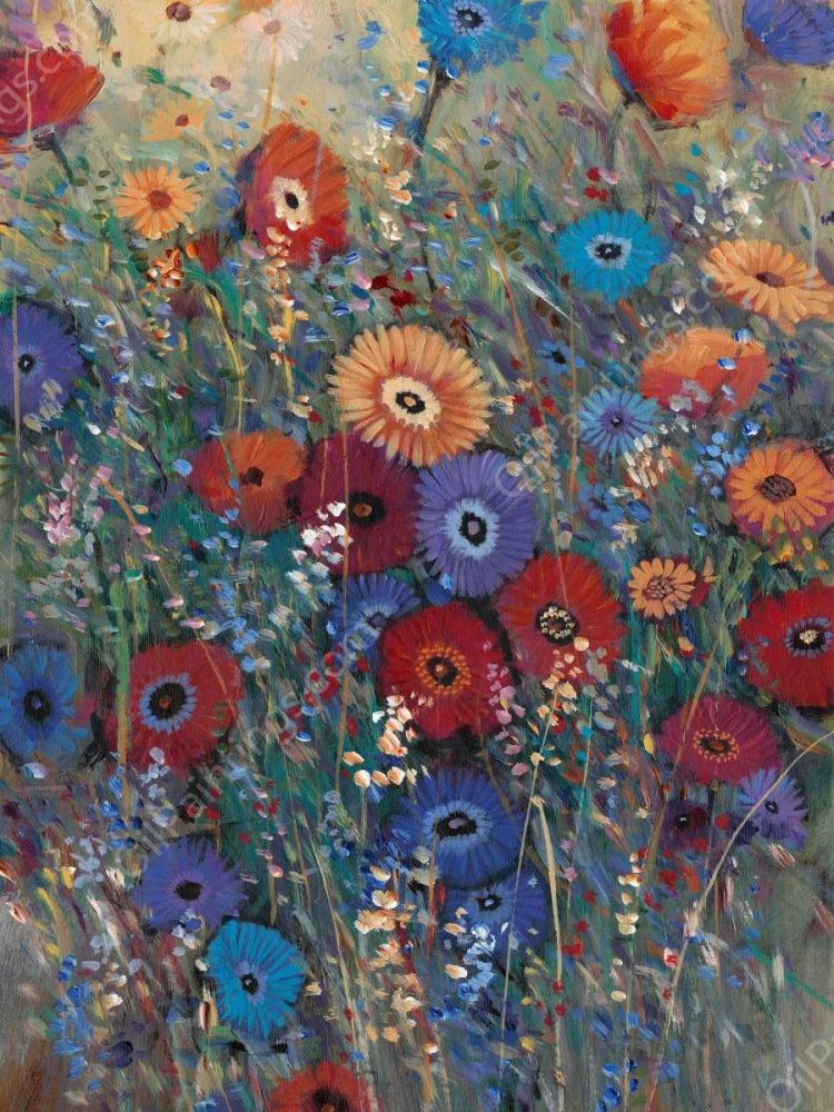 Flower Patch II by Tim O'Toole - Hand-Painted Oil Painting Reproduction