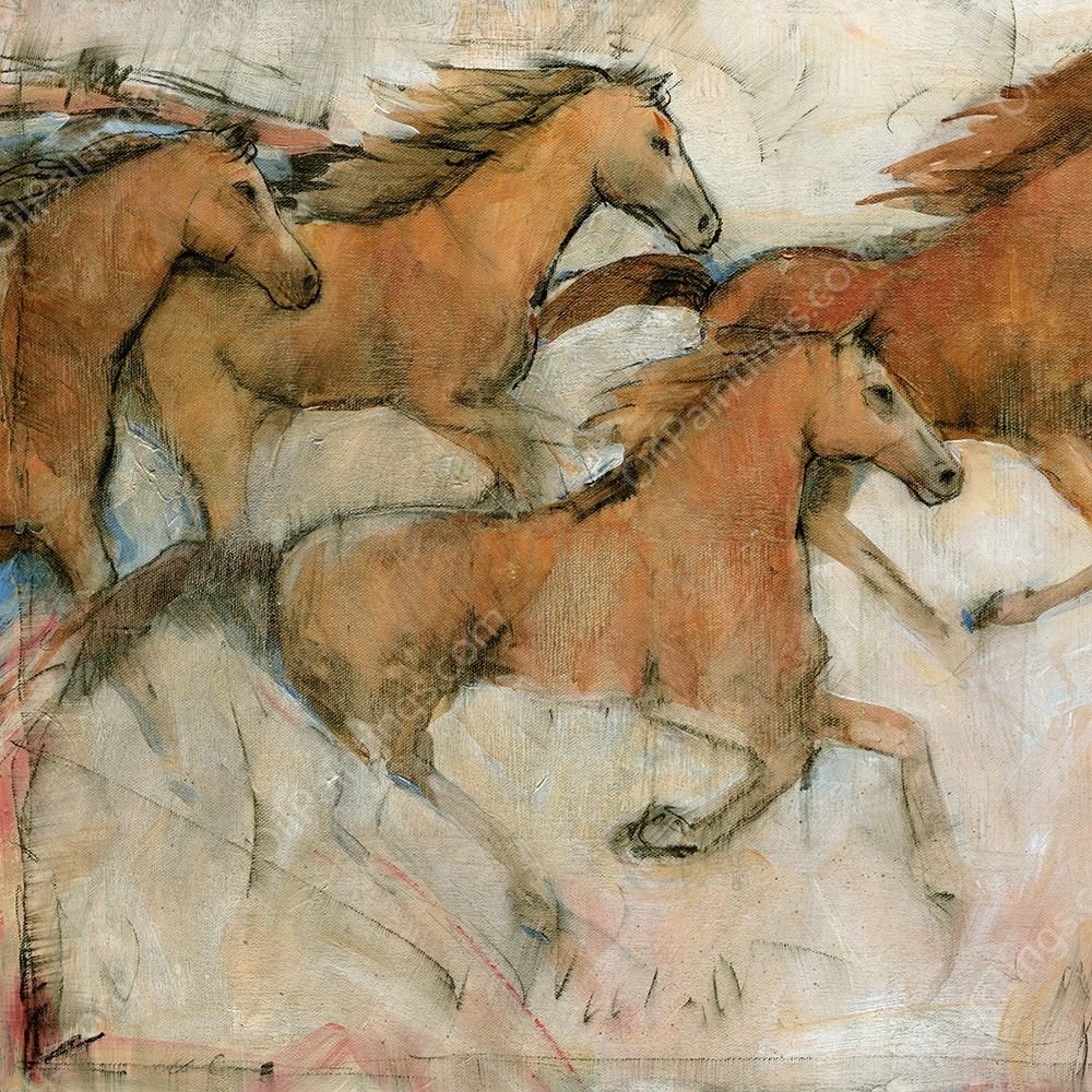 Horse Fresco I by Tim O'Toole - Hand-Painted Oil Painting Reproduction