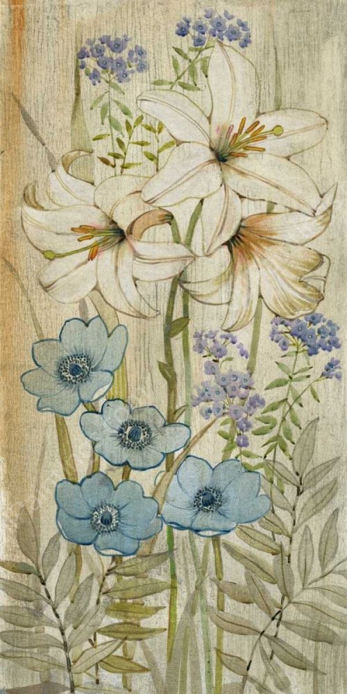 Lily Chinoiserie I by Tim O'Toole - Hand-Painted Oil Painting Reproduction