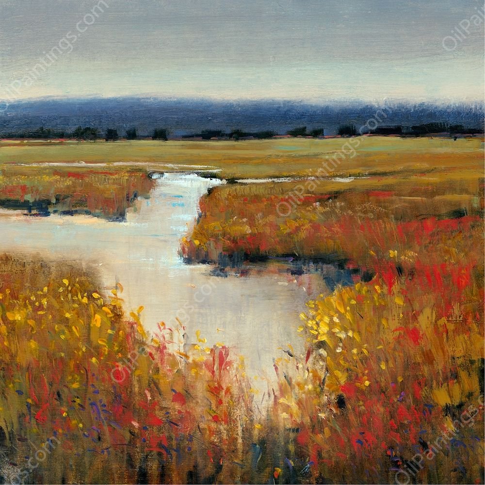 Marsh Land I by Tim O'Toole - Hand-Painted Oil Painting Reproduction