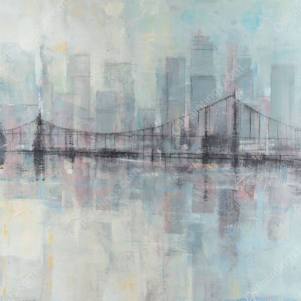 Pastel Cityscape II by Tim O'Toole - Hand-Painted Oil Painting Reproduction