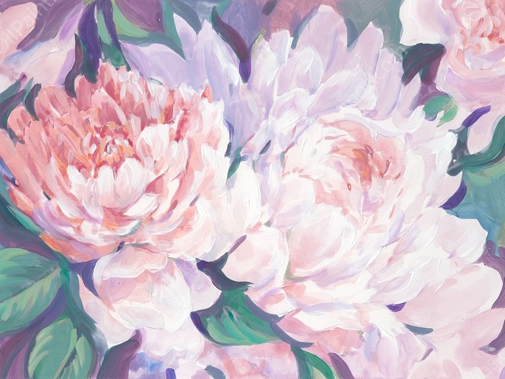 Peonies in Bloom I by Tim O'Toole - Hand-Painted Oil Painting Reproduction